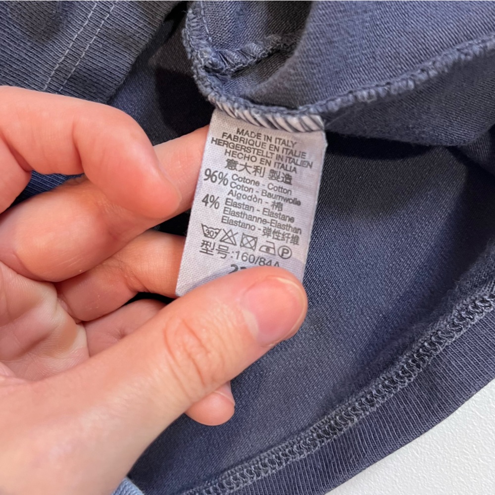 brandy melville dark blue amara wrap top coquette cottagecore minimalist y2k - Picture 5 of 7
